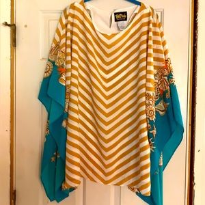 Bob mackie sea shell kimono top